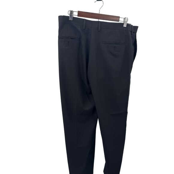 Haggar Classic Fit Mens Black Dress Pants 36x30 Polyester Blend - Picture 3 of 5